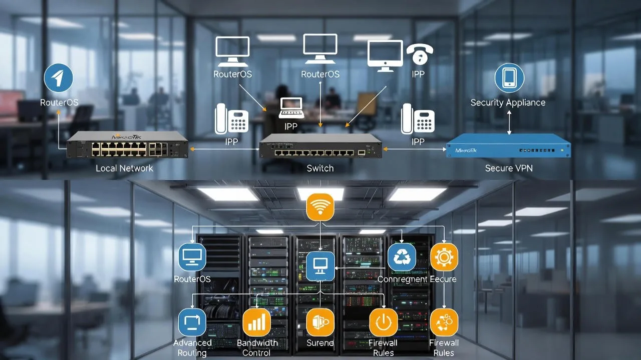 مزایای استفاده از تجهیزات میکروتیک در شبکه محلی 2 Mikrotik Map1 Mikrotik نوشته